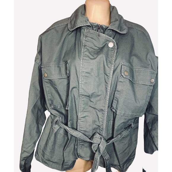 Mare Mare by Anthropologie Green Military Style Jacket Size Large - Picture 1 of 5